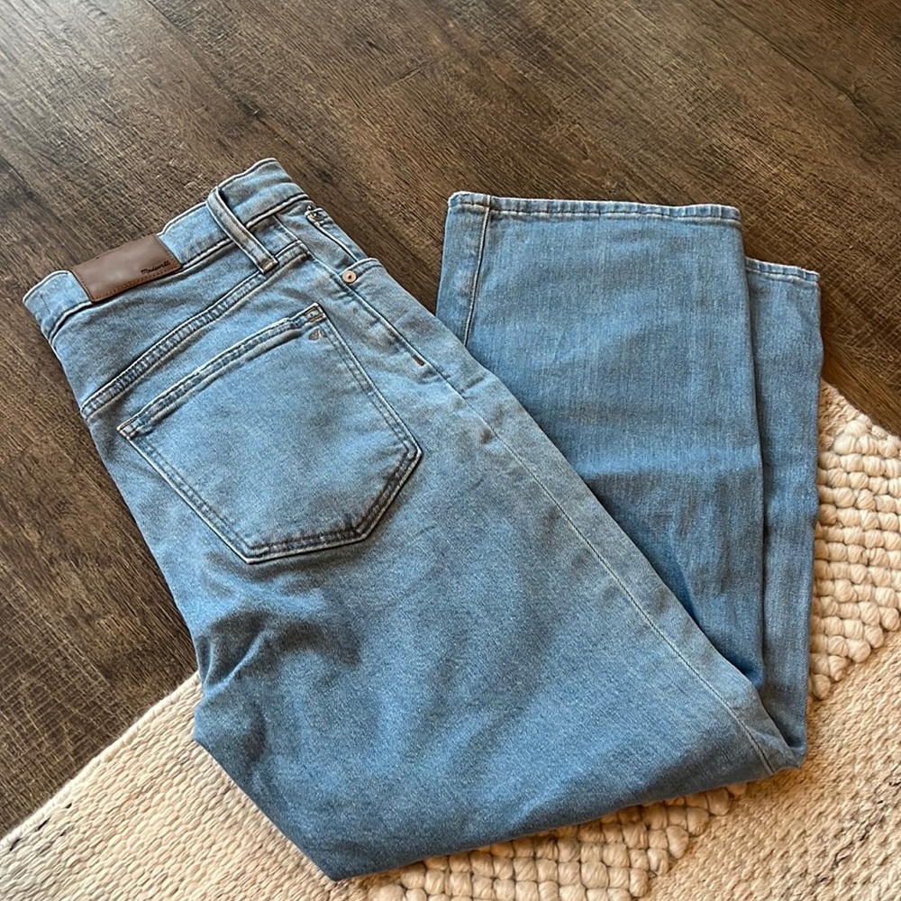Madewell Light Blue High-Rise Straight Jeans